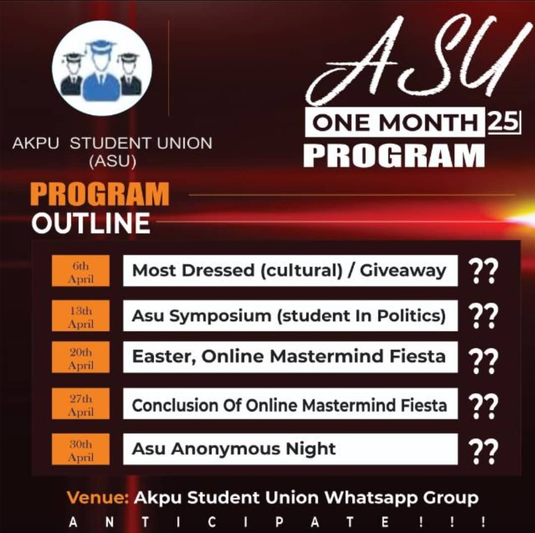 ASU April Program 2025 - Community Outreach